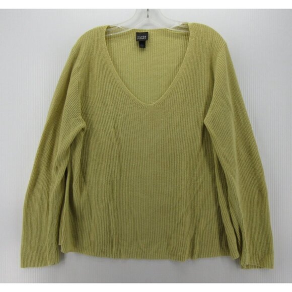Eileen Fisher Sweaters - Eileen Fisher Sweater Large Silk Blend Pullover Ribbed Knit Classic